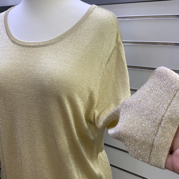 NWT Blast Gold Knit Park Avenue Top - Picture 3 of 6